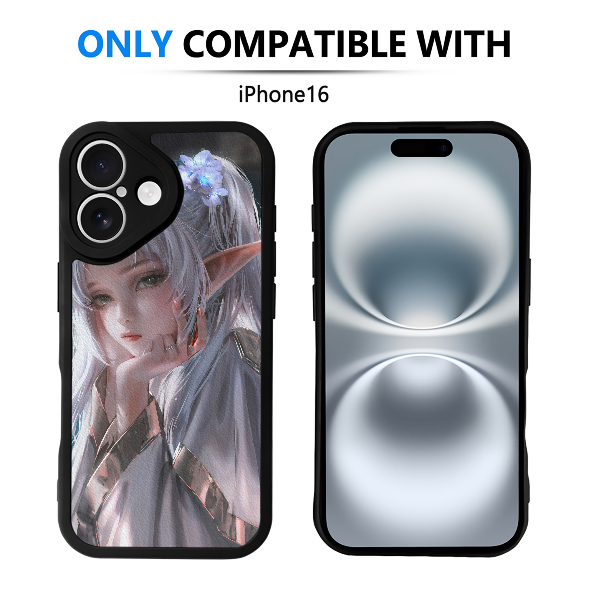 （画像用） 葬送のフリーレン Frieren 【iPhone 16シリーズ対応】シリコンスマホケース（レザー調） 材質：シリコン